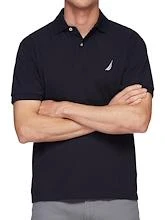 Nautica Short Sleeve Solid Anchor Polo Navy