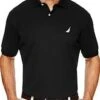 Nautica Short Sleeve Solid Anchor Polo True Black -Clothing Sports Store 149669231
