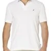 Nautica Short Sleeve Solid Anchor Polo White