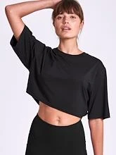 Dharma Bums Black Swift Crop Top