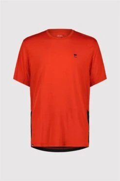 Mons Royale Tarn Merino Shift Mens T-Shirt – Retro Red / Black – M