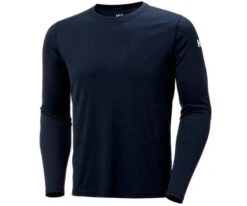 Helly Hansen Tech LS Crew Mens T-Shirt – Navy – M