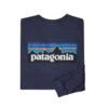 Patagonia P-6 Logo Responsibili-Tee Mens Long Sleeve T-Shirt – Classic Navy – XXL -Clothing Sports Store 248616131