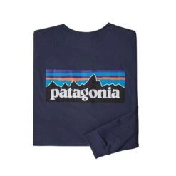 Patagonia P-6 Logo Responsibili-Tee Mens Long Sleeve T-Shirt – Classic Navy – XXL