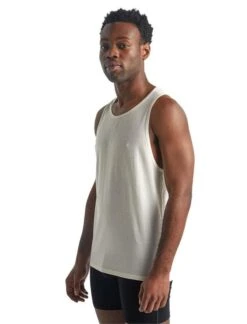 Icebreaker Merino Anatomica Mens Merino Tank Top – Snow – L