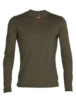 Icebreaker Merino 200 Oasis Long Sleeve Crewe Thermal Mens Top – Loden – M