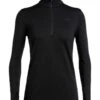 Icebreaker Merino Original L/S Half Zip Womens Top – Black – L -Clothing Sports Store 248621343