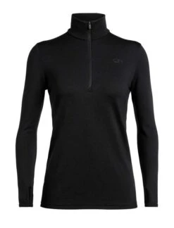 Icebreaker Merino Original L/S Half Zip Womens Top – Black – L