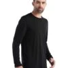 Icebreaker Sphere II Long Sleeve Mens Tee – Black – XL -Clothing Sports Store 248621602