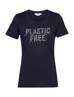 Icebreaker Tech Lite II SS Womens Tee – Plastic Free – Midnight Navy – M