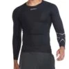 2XU Core Compression Mens Long Sleeve Running T-Shirt – Black/Silver – L -Clothing Sports Store 248623890