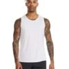 2XU Aero Mens Running Tank – White/Silver Reflective – M -Clothing Sports Store 248624699