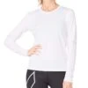 2XU Aero L/S Womens Running T-Shirt – White/Silver Reflective – L