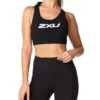 2XU Motion Racerback Crop Womens Sports Bra – Black/White – XS