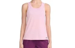 2XU Aero Womens Running Singlet – Cameo/Black Reflective – L