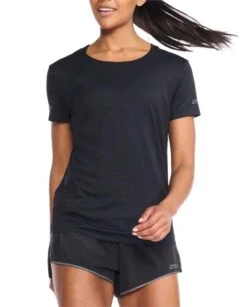 2XU Light Speed Tech Womens Running Tee – Black/Black Reflective – XS