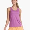 2XU Aero Womens Running Singlet – Mauve/White Reflective – S